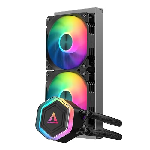 NEWLEAGUE CPU クーラー ハイパフォーマンス 240mm ARGB Sync対応 LED5V PWM 簡易水冷式CPUクーラー LGA1851 / LGA1700 / AM5ソケット対応 (ブラック, LUMISILENT 240)