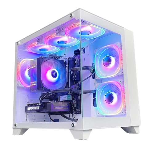 NEWLEAGUE ゲーミングデスクトップパソコン 特選モデル Core i5 13400F / RTX3050 / 16GB / NVMe SSD 512GB / 550W電源ユニット / Windows 11 Pro/WPS Office ミニタワーモデル (Core i5 13400F / RTX3050（ミドルスペック）, G6 White)