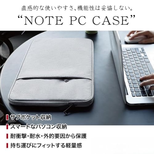 パソコンケース ノートパソコンケース PCケース 15.6~17インチ バッグ 学生 ポケット付き MacBook、HP、Dell、Lenovo、Asusと互換性あり おしゃれ 軽量 耐衝撃 撥水加工 通勤 通学 ビジネス パソコン かばん 男女兼用，ネイビー