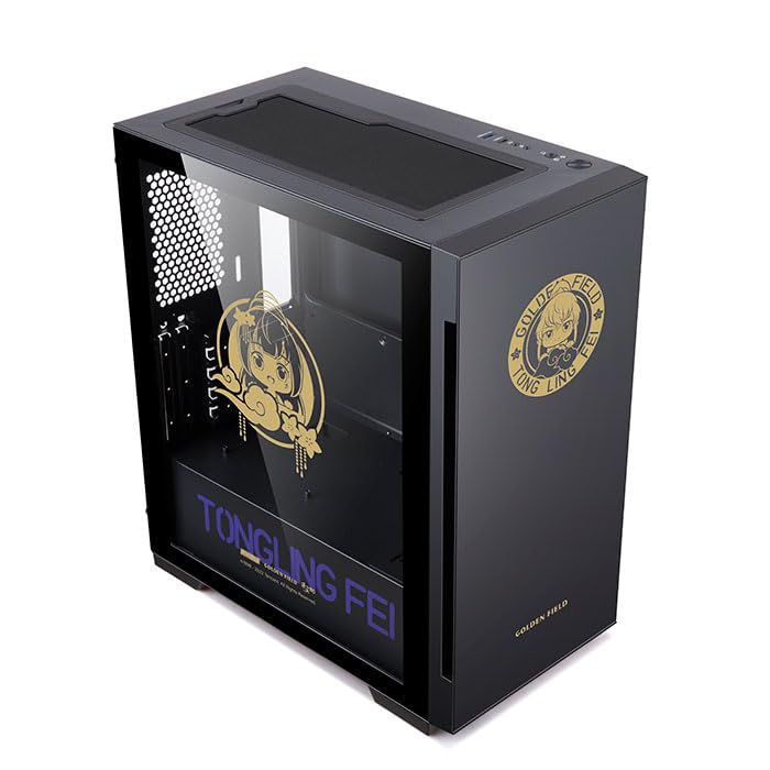 NEW LEAGUE NINJA S3 ミドルタワー型PCケース [強化ガラス側パネル] RGBファン４基+コントローラー付き (通霊姫)