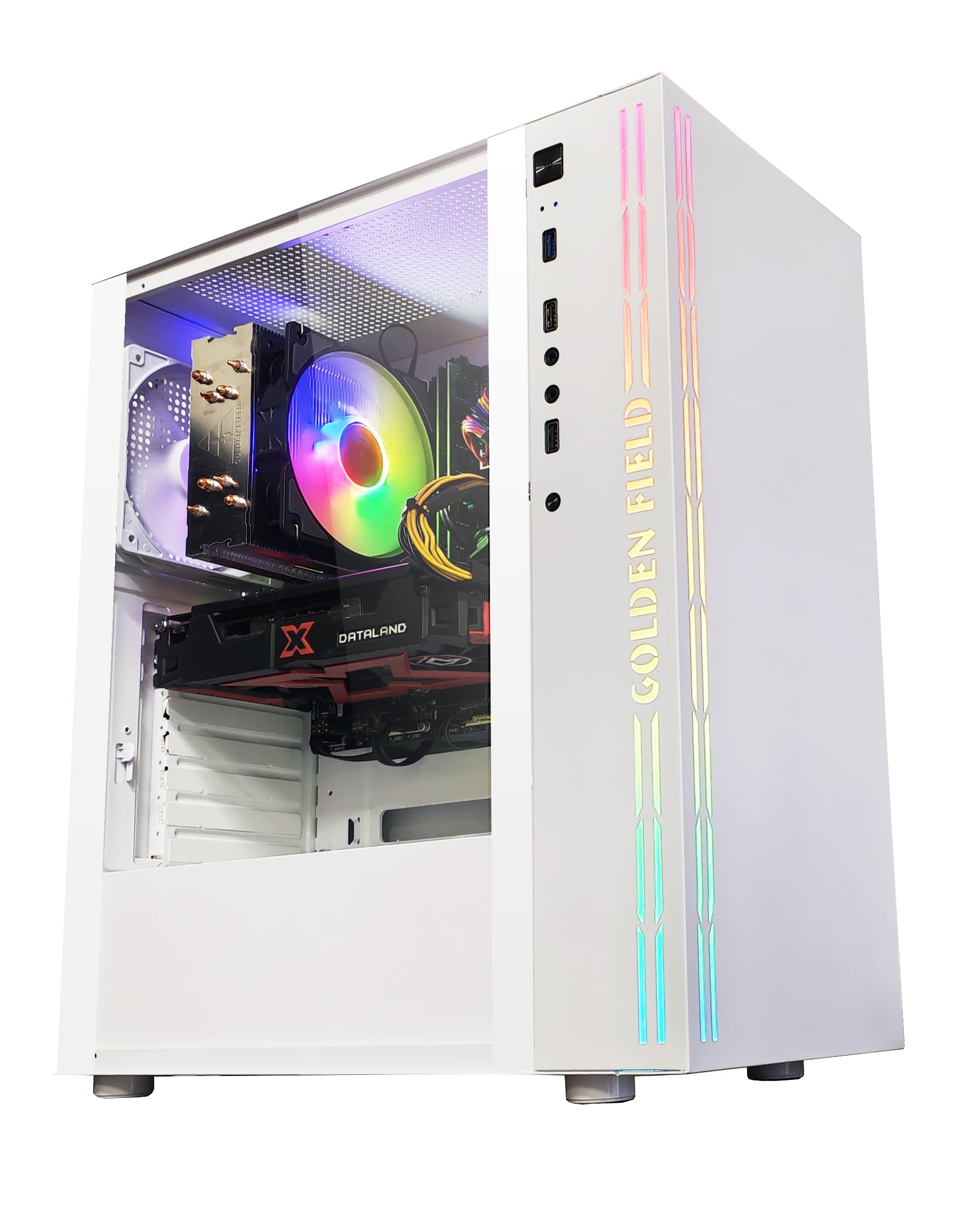 【整備済み品】 ゲーミングデスクトップパソコン 第4世代Core i7 / メモリ16GB / SSD 500GB / Radeon RX580 / Windows10 (第四世代Core i7 / RX580, S7 ホワイト)